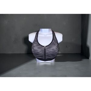 Victoria’s Secret Victoria Sport Black Front Zip Racerback Sports Bra Size 34D